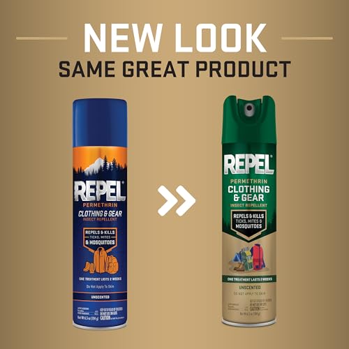 Repel Permethrin applied on nets and tents deters insects.