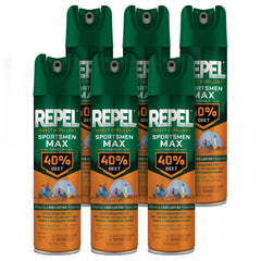 Repel Sportsmen Max Formula 40% DEET aerosol can for outdoor protection from mosquitoes.
