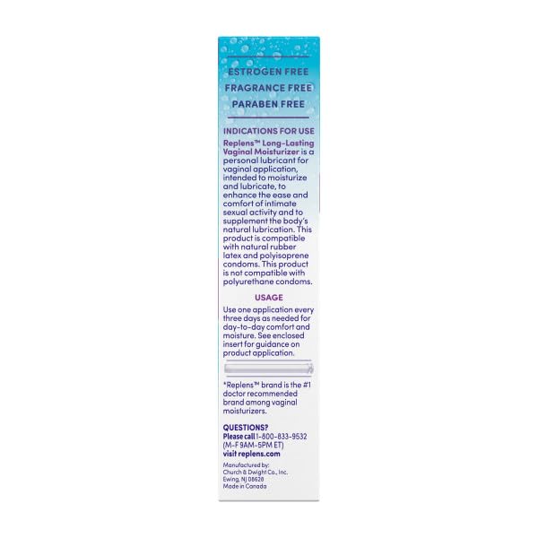 Applying Replens to skin shows discreet, regular use.