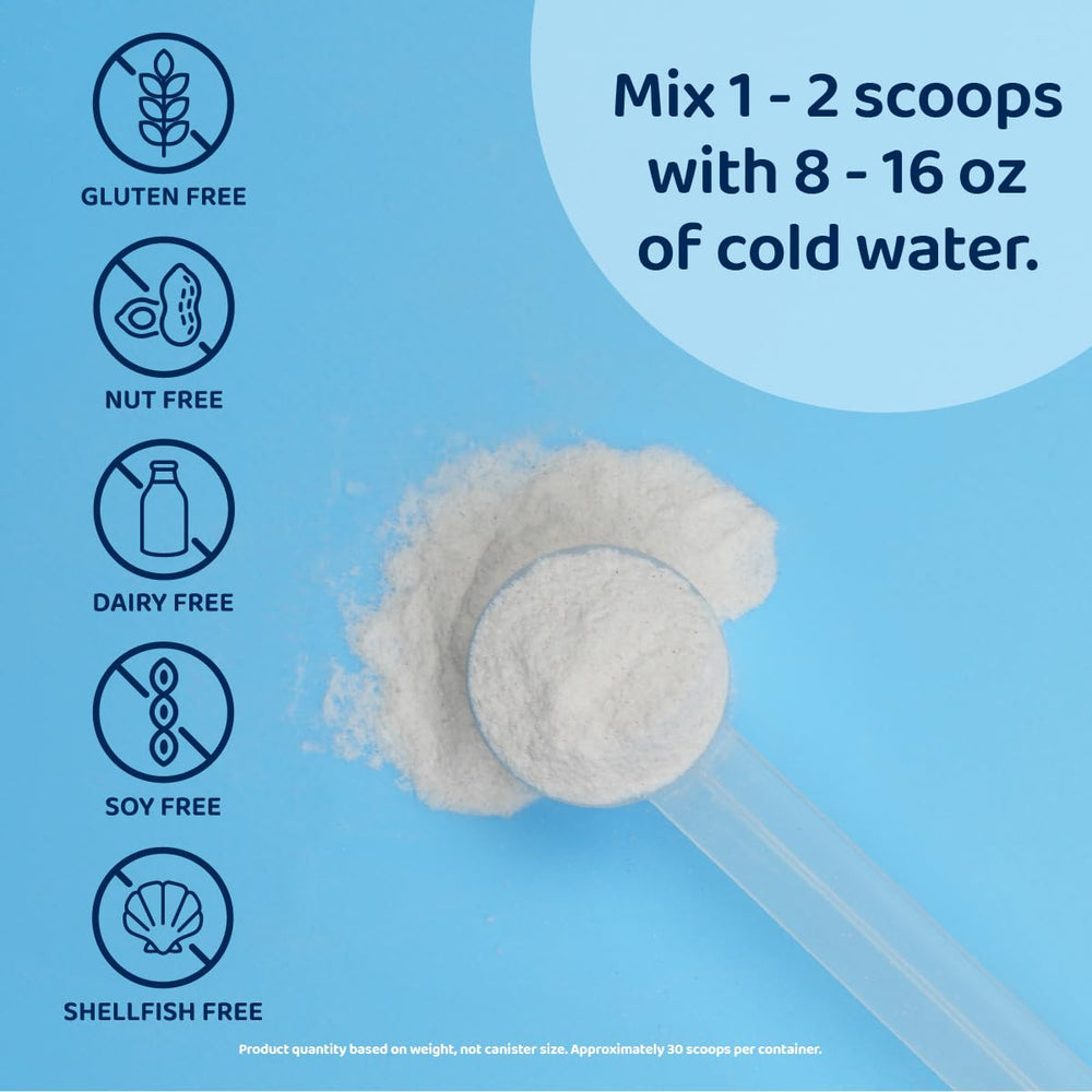 Close-up of Replenza ingredients highlighting amino acids and collagen complex.