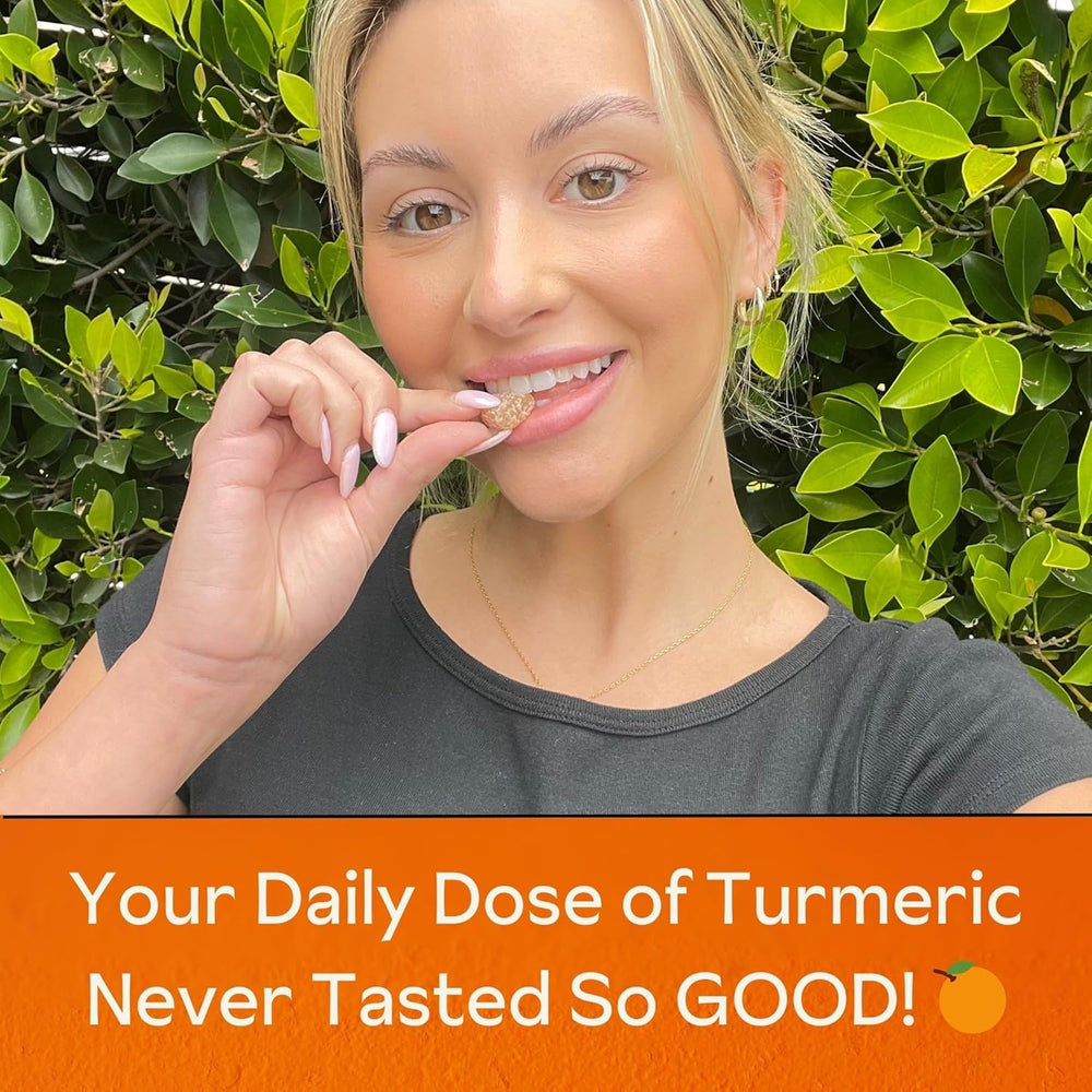 Reprise turmeric gummies three-pack display suggests value for routine