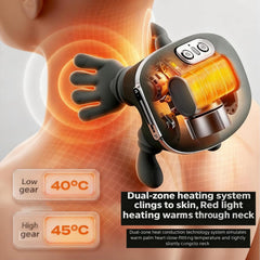 Rercarre neck massager straps option allows secure wear in two modes