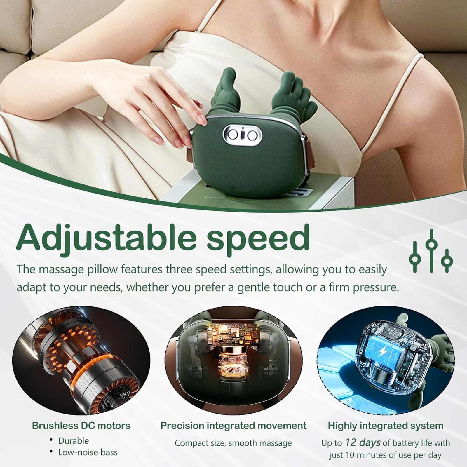 Rercarre neck massager USB-C charging for easy power