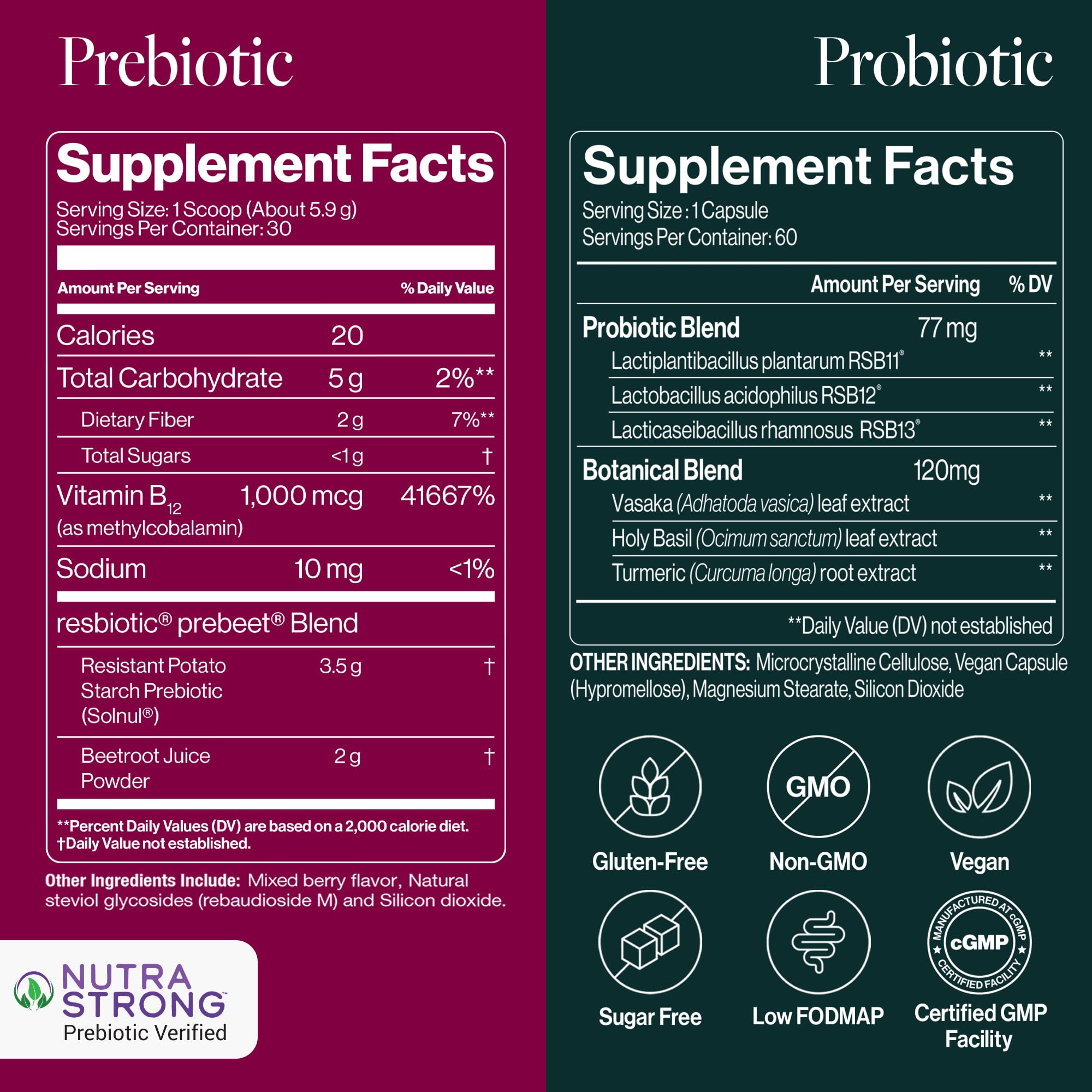 ResBiotic prebeet prebiotic powder emphasizes fiber for gut digestion.