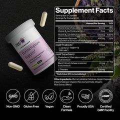Capsules of resW perimenopause with water for daily use