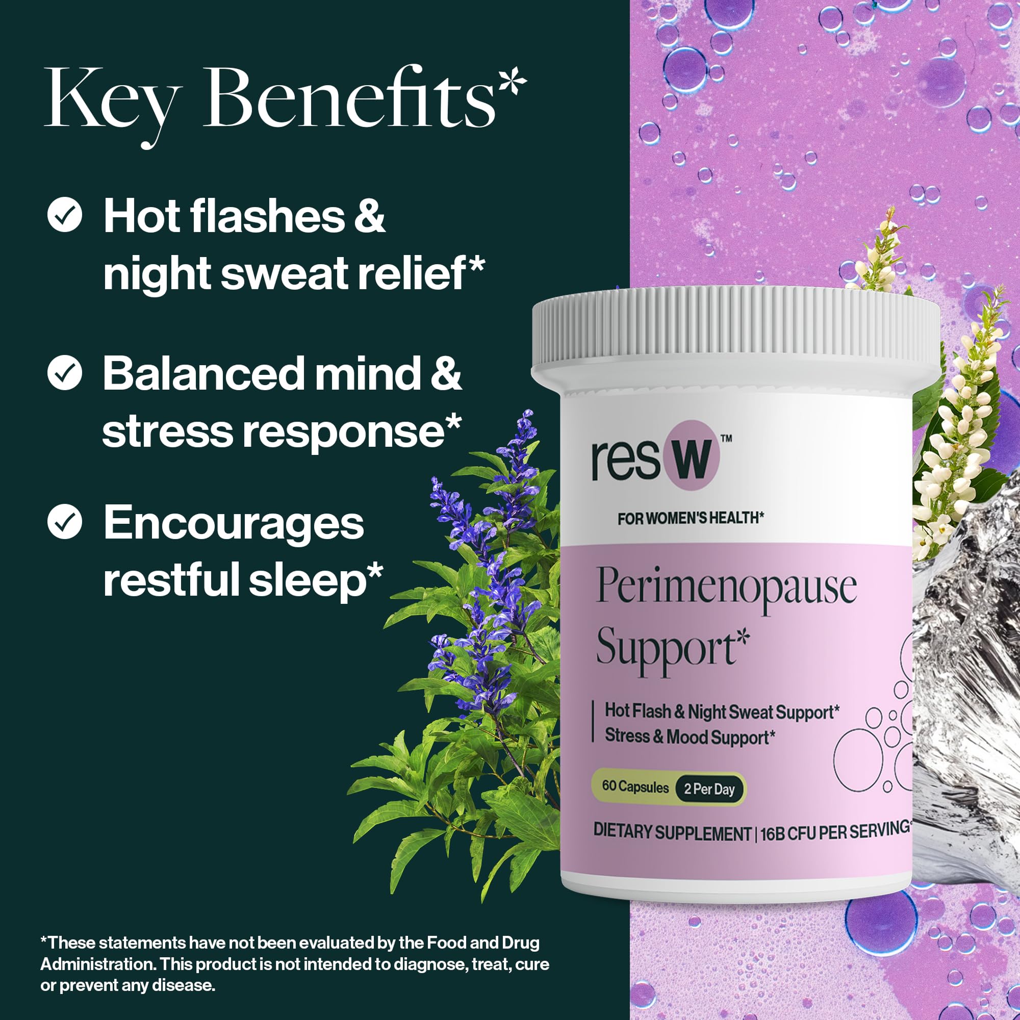 ResBiotic resW packaging close-up highlighting vegan, non-GMO formula