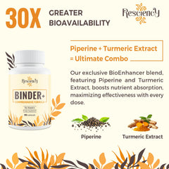 Resciency Detox Binder milk thistle extract bottle conveys plant-based support for liver-friendly routines.