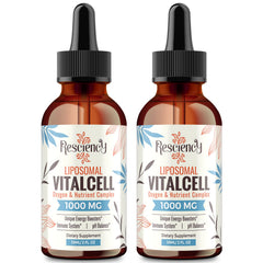 Resciency liquid oxygen drops bottle ready for daily wellness routine.