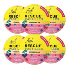 RESCUE Bach Pastilles mixed berry tin for on-the-go calm.
