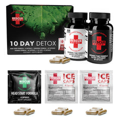 Rescue Detox 10 Day Kit bottle with capsules for a full-body cleanse.