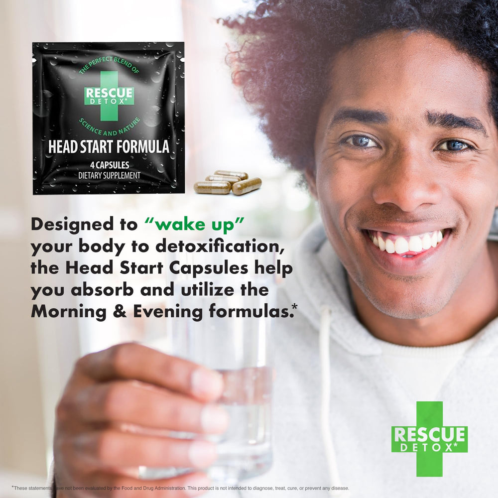 Rescue Detox ingredients blend-science label highlights proprietary formulas for a consistent routine.