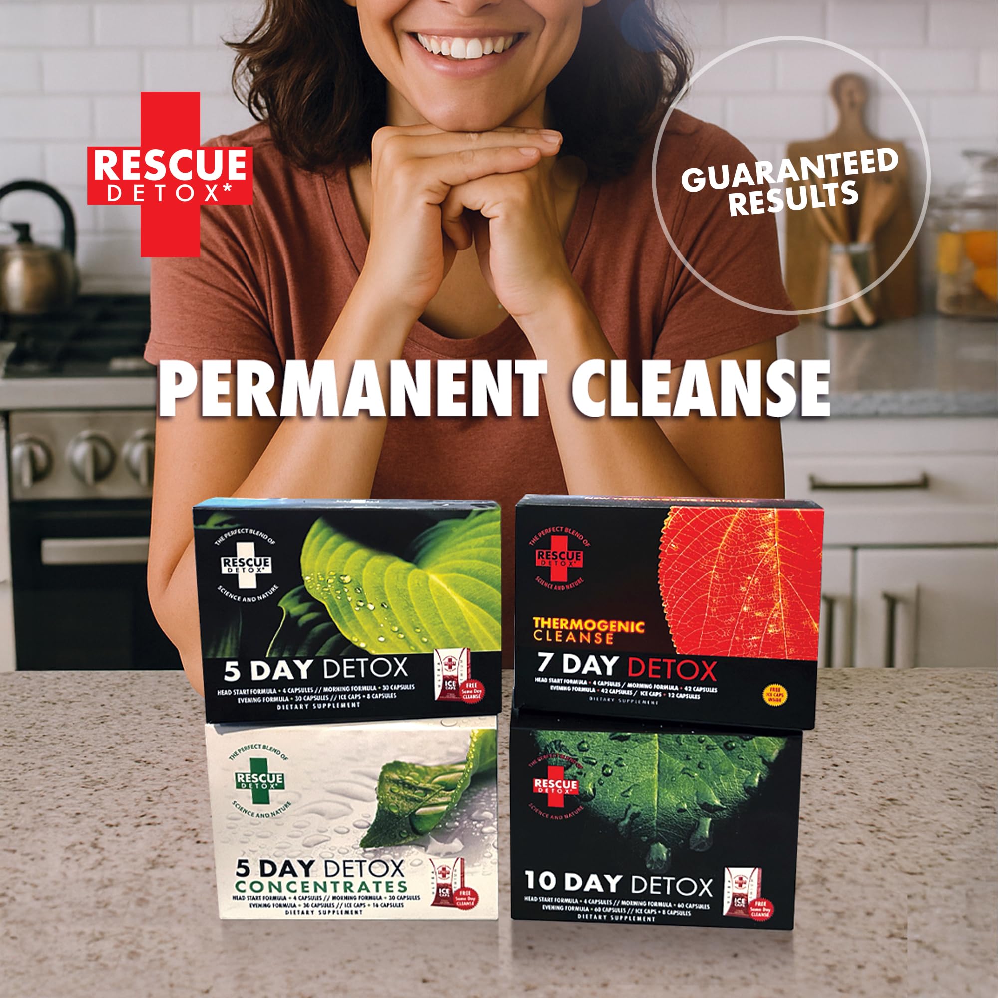 Rescue Detox packaging-box image conveys a complete detox kit.