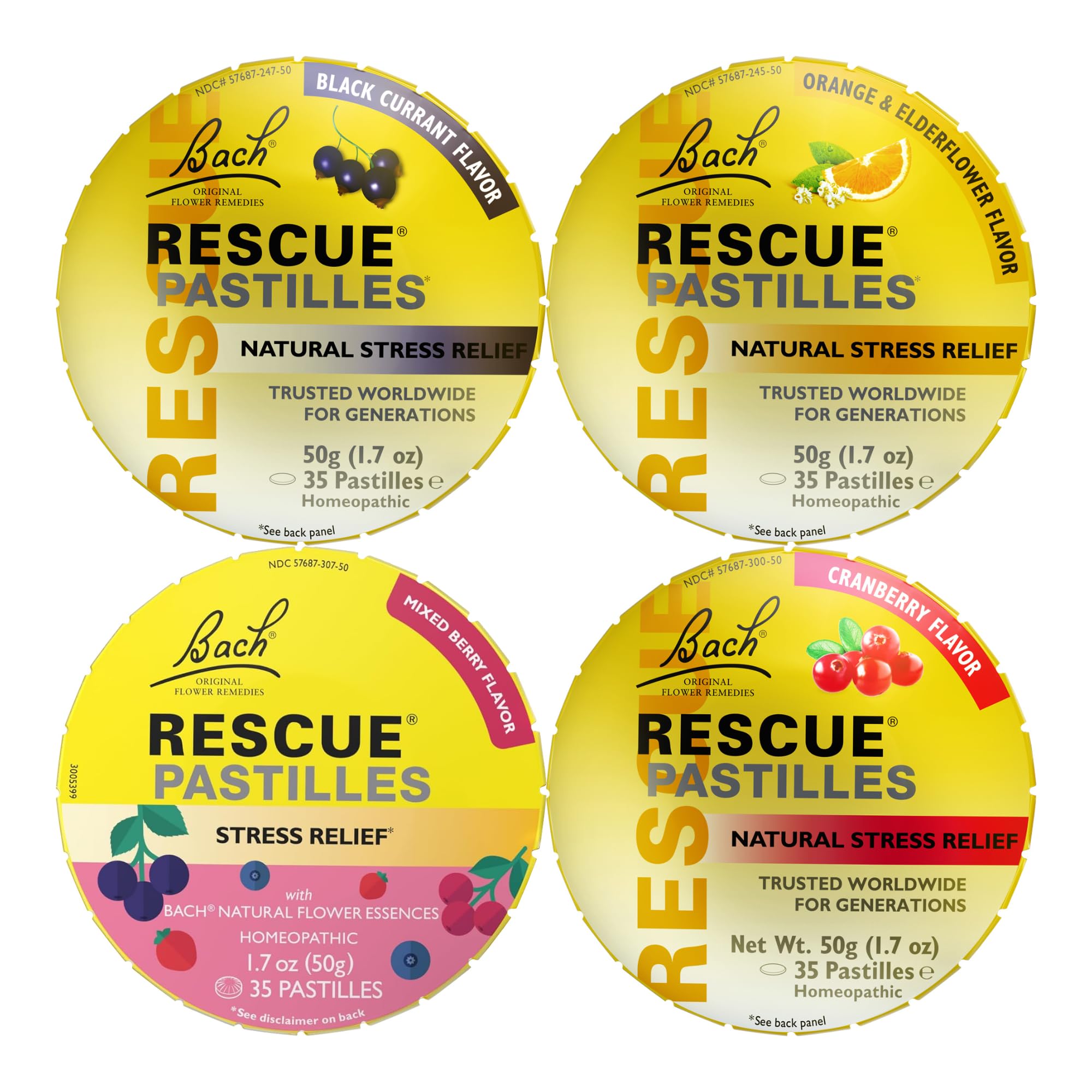 RESCUE Pastilles Mixed Berry jar for portable calm and everyday balance