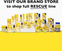 RESCUE pastilles with satisfaction guarantee label for confidence.