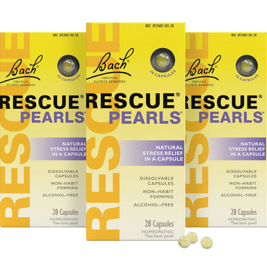 RESCUE Pearls orange-vanilla flavor melt on the tongue for quick stress relief.