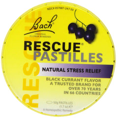 RESCUE Bach Rescue Remedy Pastilles in black currant flavor for on-the-go relief