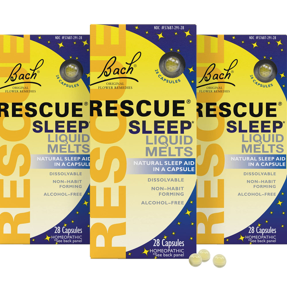 RESCUE Sleep Liquid Melts bottle in orange vanilla flavor promotes calm before bed