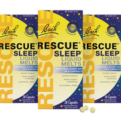 RESCUE Sleep Liquid Melts bottle in orange vanilla flavor promotes calm before bed