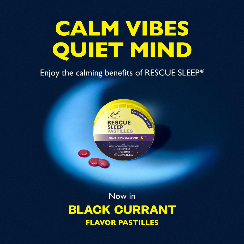 RESCUE Sleep Pastilles beside the bed for a nightly routine.