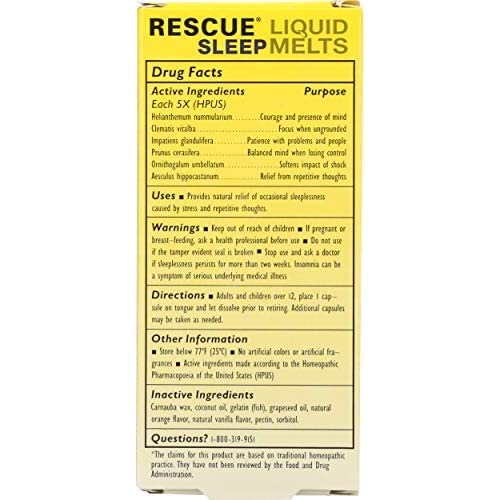 Bedtime scene with RESCUE SLEEP fitting a calming routine.