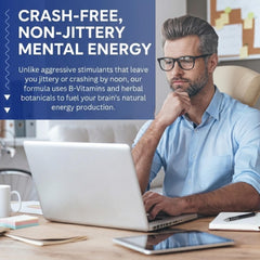 Research Verified Brain Booster capsules closeup emphasizing compact vegan dosage for memory and focus.