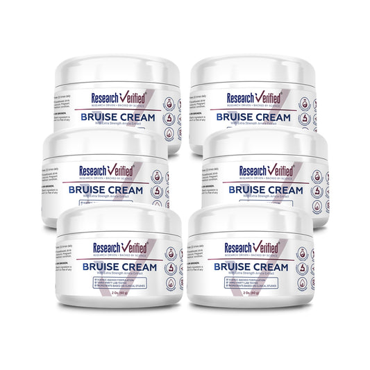 Research Verified Bruise Cream in Arnica application scene for calming relief.