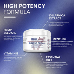 Research Verified Bruise Cream Peppermint cooling on skin enhances comfort.