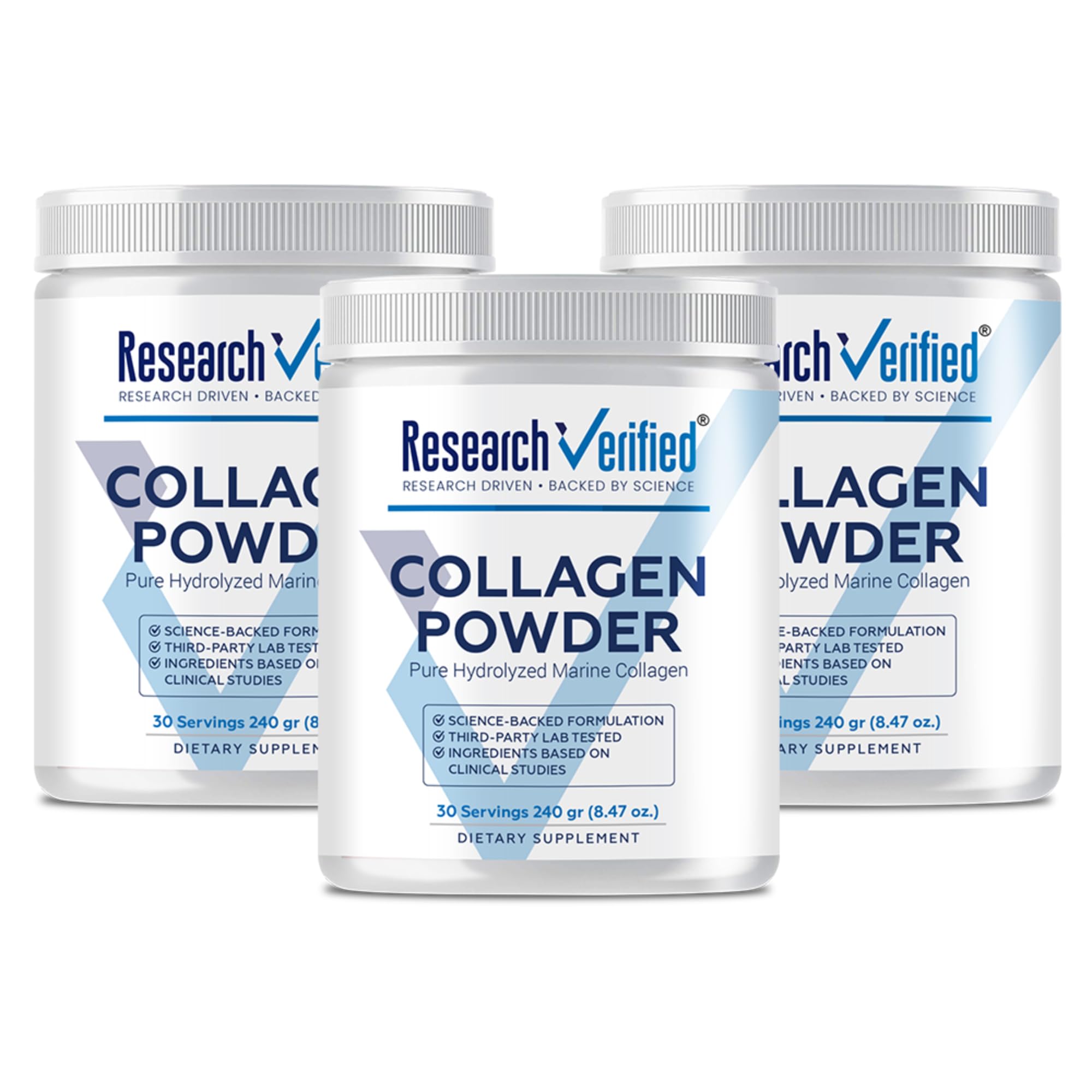 Research Verified collagen powder unflavored; clean formula for everyday use.