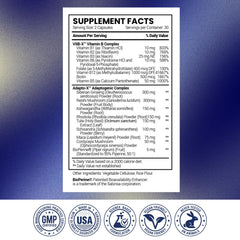Research Verified Energy Booster US lab testing badge implies GMP standards.