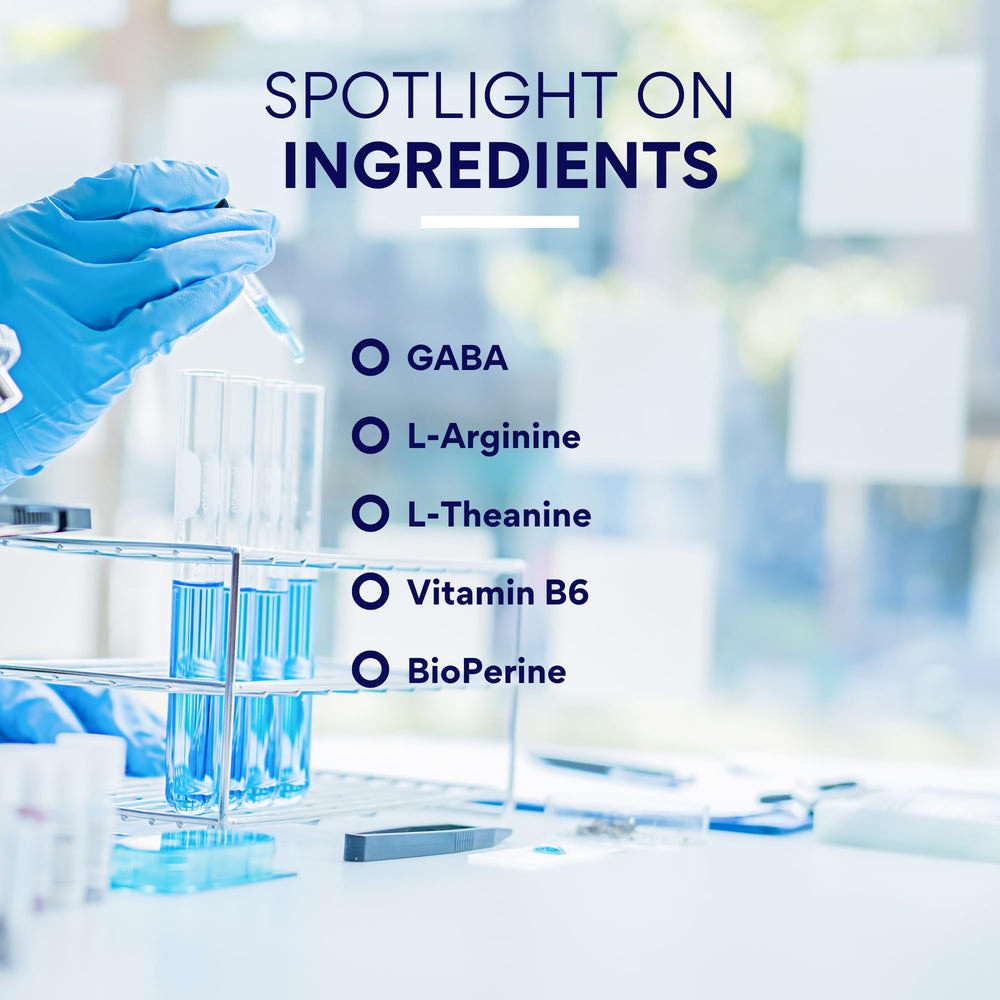 Research Verified GABA+ vegan capsules on white background for clean daily use.