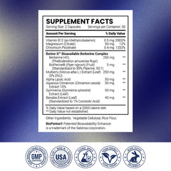 Research Verified Glucotrax berberine crystal closeup for premium feel.