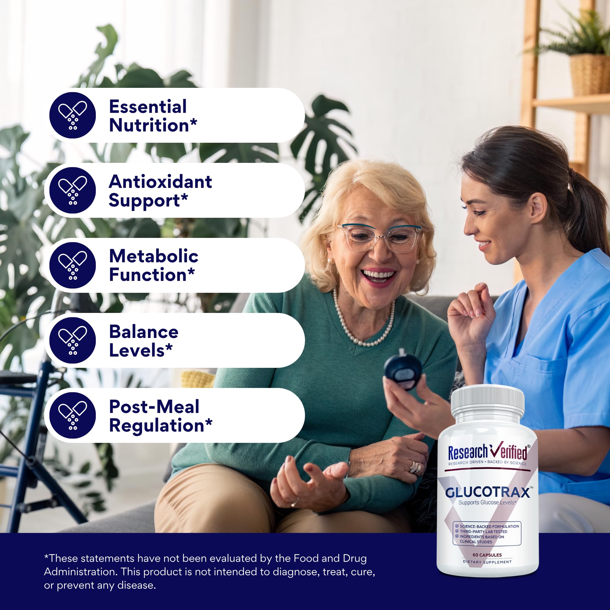 Research Verified Glucotrax Gymnema blend with mulberry leaf for cravings management.