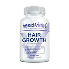 Research Verified Hair Growth Support bottle front view for daily hair health routine