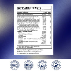 Research Verified IBS Relief capsules close-up showing smooth capsules for daily use.