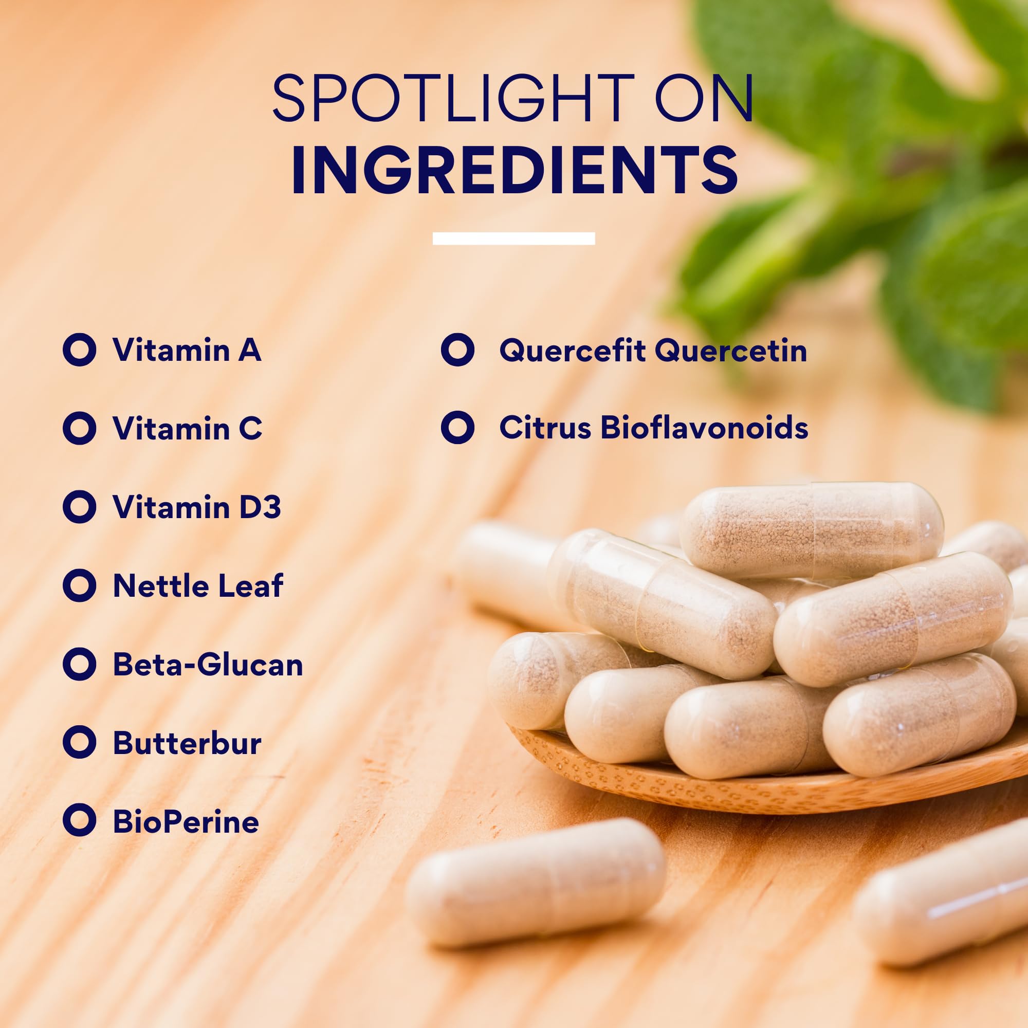 Research Verified Lung and Respiration ingredients graphic outlines vitamins and quercetin
