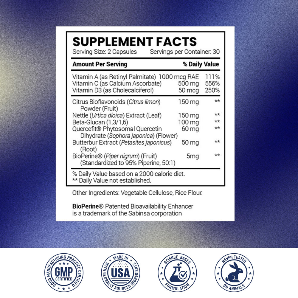 Research Verified Lung and Respiration made in USA statement on label