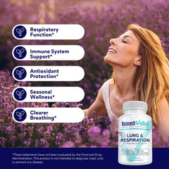 Research Verified Lung and Respiration packaging box conveys quality and clarity