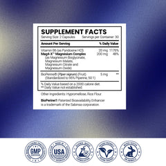 Research Verified Magnesium Complex capsules in hand suggesting easy supplementation