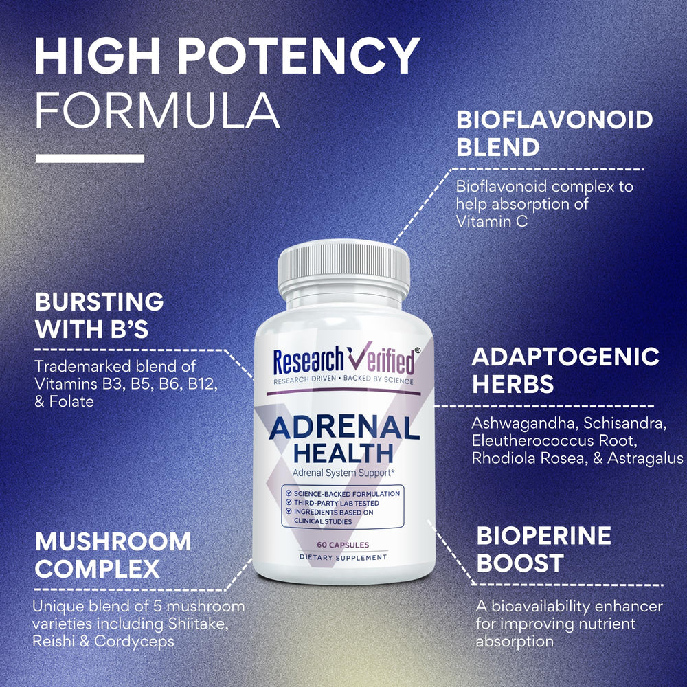 Five adaptogenic mushrooms from Research Verified for balanced stress response.