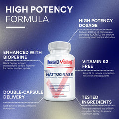 Research Verified Nattokinase pack of six for convenient supplementation.