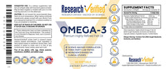 Research Verified Omega-3 no aftertaste claim reinforcing clean finish