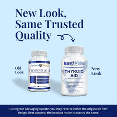Research Verified Thyroid Aid capsules ready to take.
