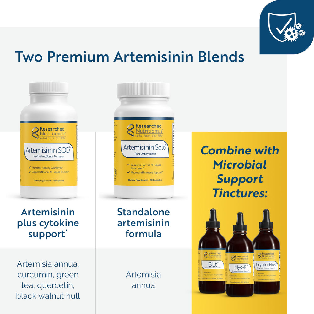 Green tea extract emphasis on Artemisinin SOD label for SOD support