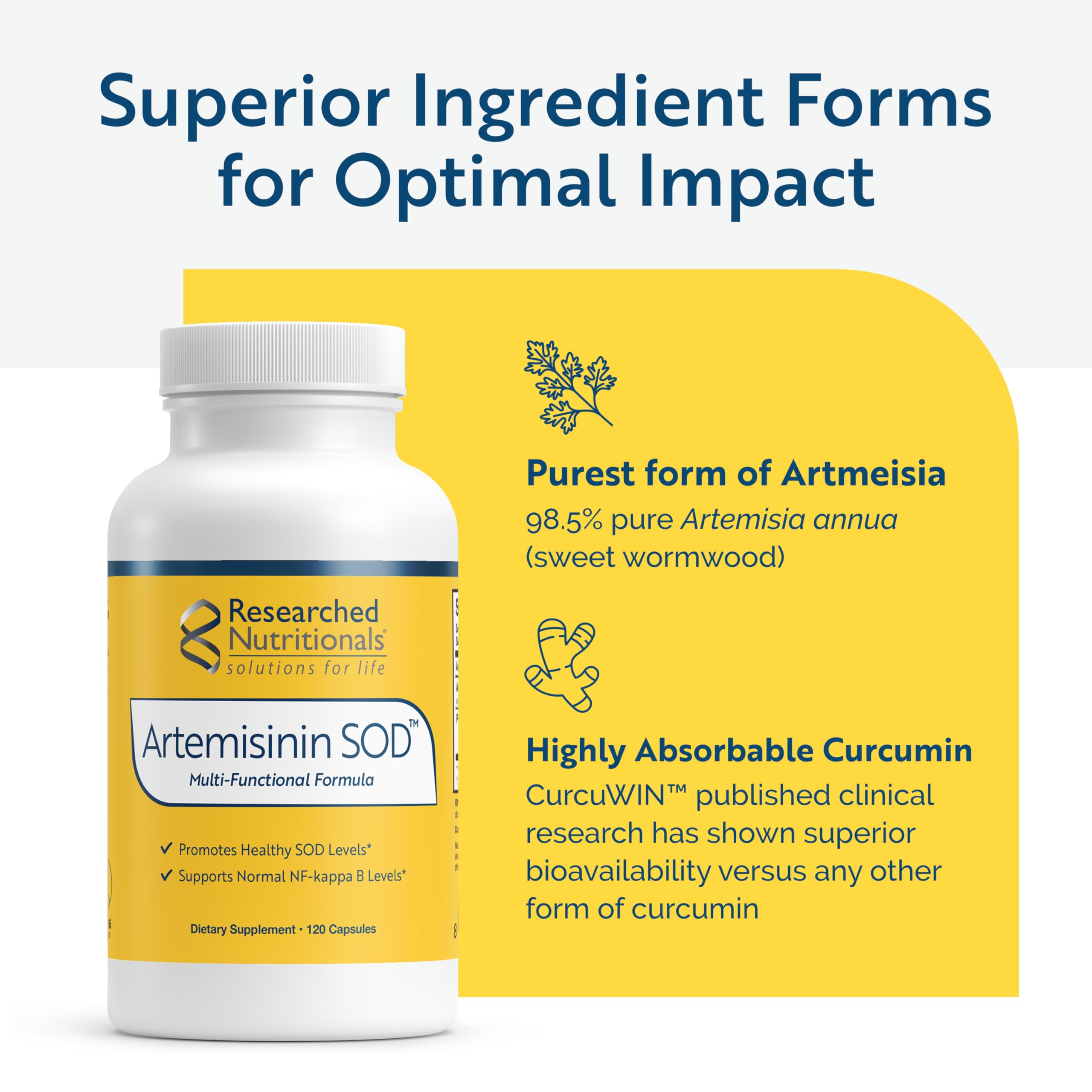 Artemisinin SOD ingredient panel displayed for informed use