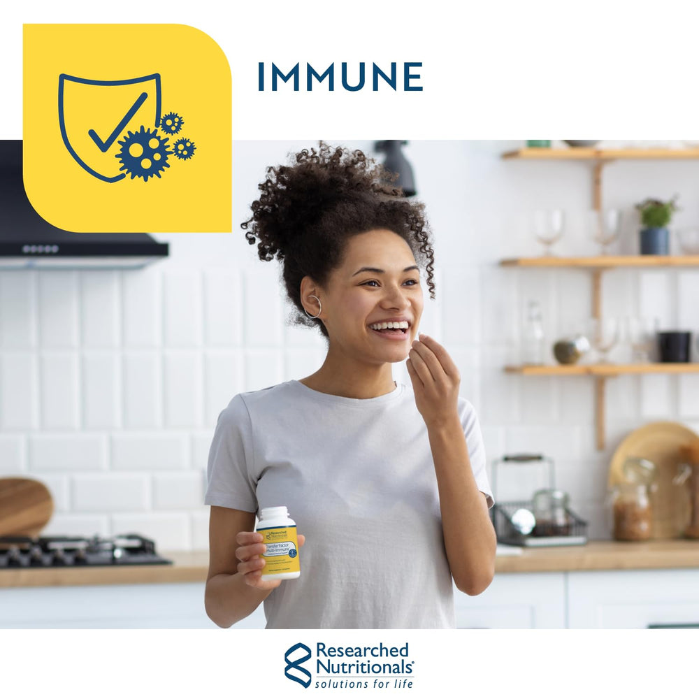 Close-up of Researched Nutritionals Artemisinin Solo capsules highlighting vegan formula for immune health.