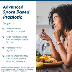 CoreBiotic capsules closeup highlights spore-based strains designed to reach the gut.