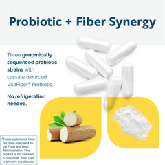 CoreBiotic label detail emphasizes vegan, dairy-free, gluten-free formulation.