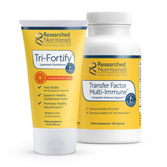 Researched Nutritionals Liposomal Glutathione bottle pour supports antioxidant activity.