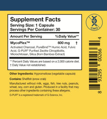 Researched Nutritionals MycoPul G-Pur zeolite demonstrates enhanced binding during GI detox.