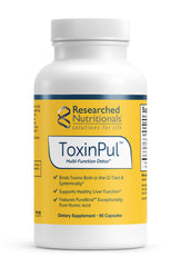 Researched Nutritionals ToxinPul bottle front for toxin-binding support